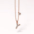Solid 925 Sterling Silver Initial Crystal Personalised Alphabet Letter Necklace Rose Gold Filled